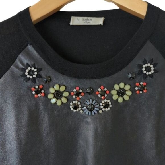Erdem Embellished Leather  Top - Picture 5 of 5